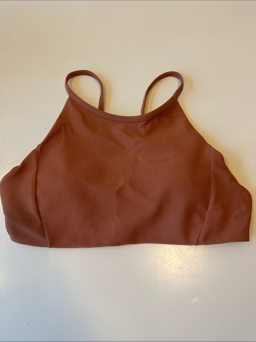 lululemon athletica Rust Brown Ribbed Sports Bra